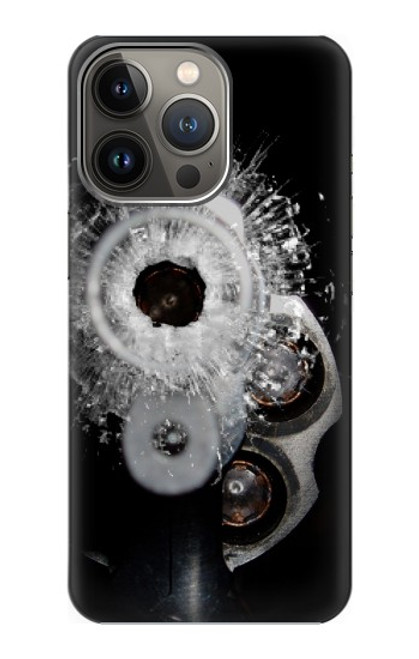 S2387 Verre bullet Trou Pistolet Etui Coque Housse pour iPhone 14 Pro Max