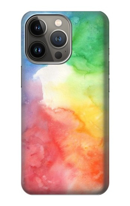 S2945 Aquarelle colorée Etui Coque Housse pour iPhone 14 Pro Max