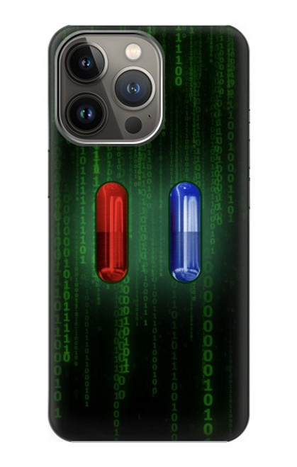 S3816 Comprimé Rouge Comprimé Bleu Capsule Etui Coque Housse pour iPhone 14 Pro Max
