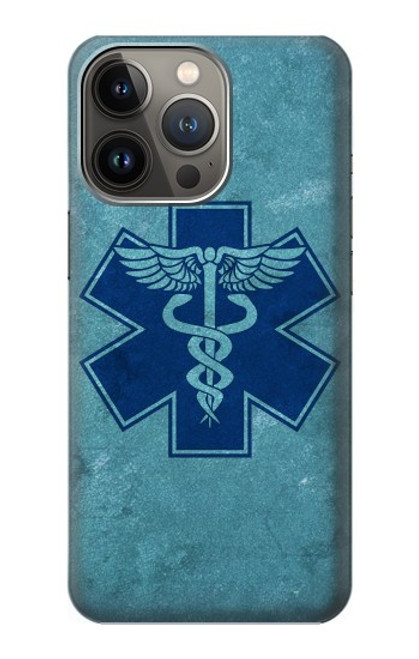 S3824 Symbole Médical Caducée Etui Coque Housse pour iPhone 14 Pro Max