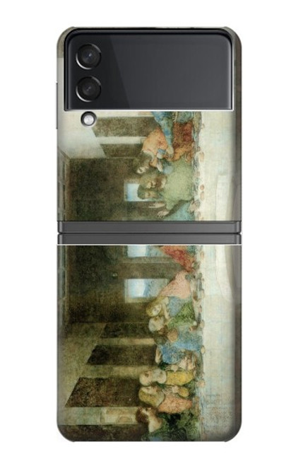 S0173 Leonardo Da Vinci La Cène Etui Coque Housse pour Samsung Galaxy Z Flip 4