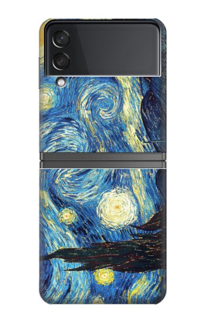 S0213 Van Gogh Starry Nights Etui Coque Housse pour Samsung Galaxy Z Flip 4