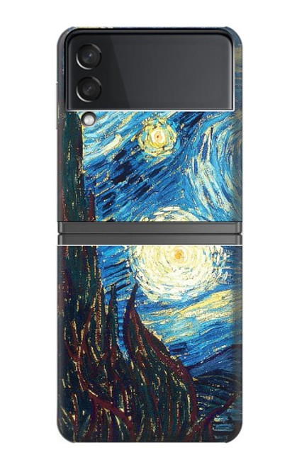 S0582 Van Gogh Starry Nights Etui Coque Housse pour Samsung Galaxy Z Flip 4