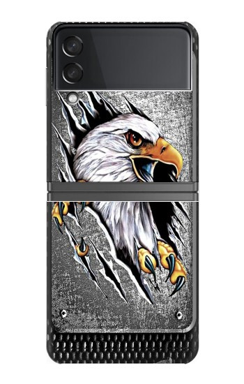 S0855 Aigle Métal Etui Coque Housse pour Samsung Galaxy Z Flip 4