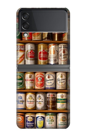 S0983 Collection de Canettes de bière Etui Coque Housse pour Samsung Galaxy Z Flip 4