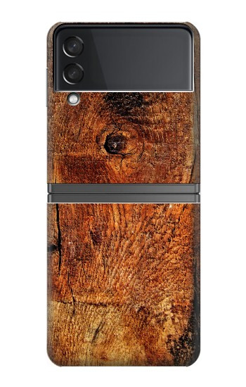 S1140 Bois graphique Etui Coque Housse pour Samsung Galaxy Z Flip 4