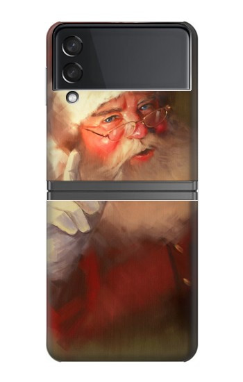 S1144 Noël Père Noël Etui Coque Housse pour Samsung Galaxy Z Flip 4