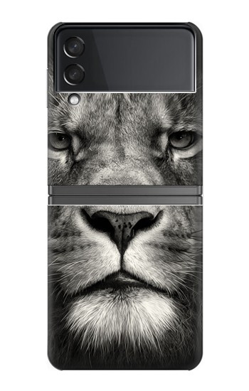 S1352 Lion Visage Etui Coque Housse pour Samsung Galaxy Z Flip 4