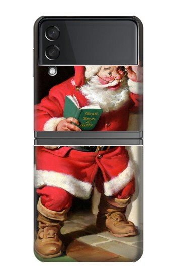 S1417 Père Noël Joyeux Noël Etui Coque Housse pour Samsung Galaxy Z Flip 4