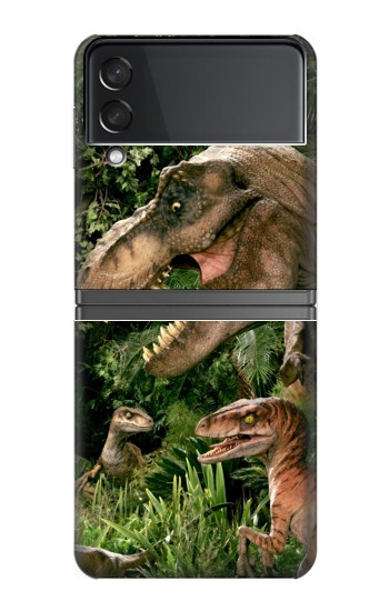 S1452 Dinosaur Trex Raptor Etui Coque Housse pour Samsung Galaxy Z Flip 4