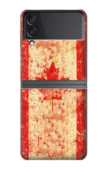 S1603 Drapeau du Canada Vieux Millésime Etui Coque Housse pour Samsung Galaxy Z Flip 4