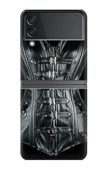 S1639 Gothique Corset Noir Etui Coque Housse pour Samsung Galaxy Z Flip 4