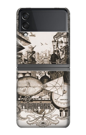 S1681 Dessin steampunk Etui Coque Housse pour Samsung Galaxy Z Flip 4