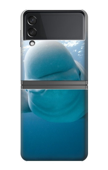 S1801 Béluga Sourire baleine Etui Coque Housse pour Samsung Galaxy Z Flip 4