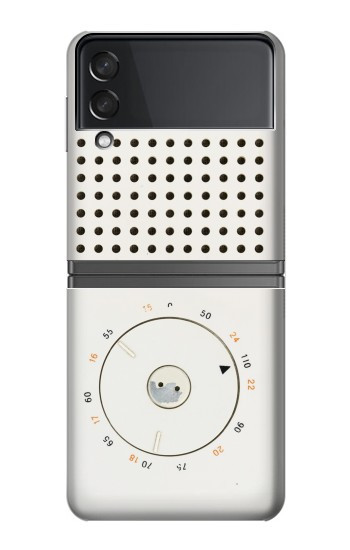 S1857 Rétro transistor radio Etui Coque Housse pour Samsung Galaxy Z Flip 4
