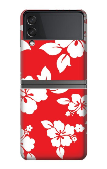 S1949 Motif Hibiscus hawaïenne Etui Coque Housse pour Samsung Galaxy Z Flip 4