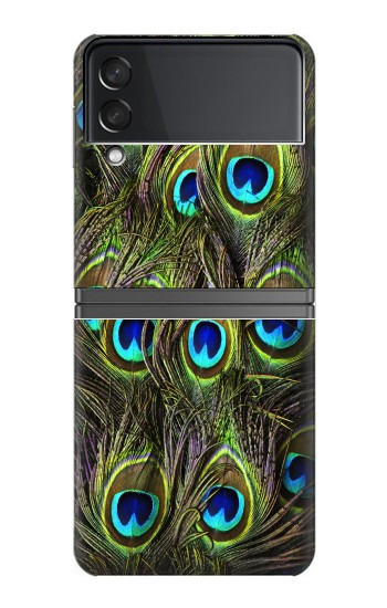 S1965 Paon Plume Etui Coque Housse pour Samsung Galaxy Z Flip 4