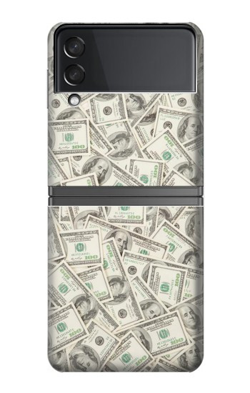 S2077 Billets Dollar argent Etui Coque Housse pour Samsung Galaxy Z Flip 4