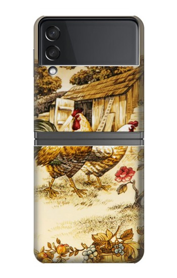 S2181 Français Pays Poulet Etui Coque Housse pour Samsung Galaxy Z Flip 4