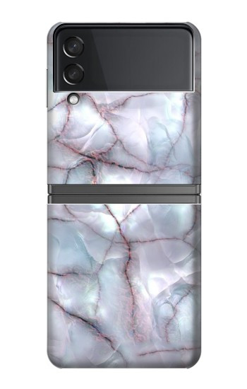 S2316 Bleu foncé Marbre Texture graphique Imprimer Etui Coque Housse pour Samsung Galaxy Z Flip 4