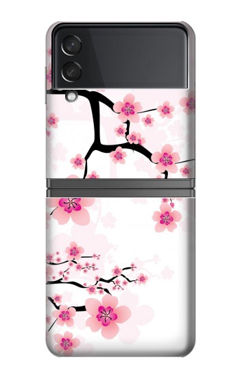 S2359 Fleur de prunier Etui Coque Housse pour Samsung Galaxy Z Flip 4