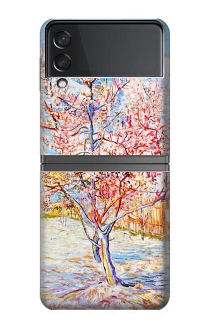 S2450 Van Gogh Fleur de Pêcher Etui Coque Housse pour Samsung Galaxy Z Flip 4