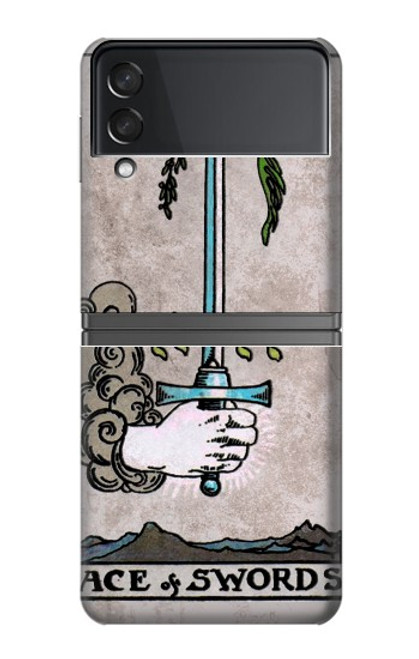 S2482 Carte de tarot As des épées Etui Coque Housse pour Samsung Galaxy Z Flip 4