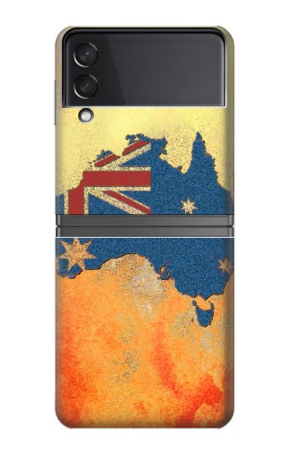 S2494 Australie Drapeau Carte texture de la roche Etui Coque Housse pour Samsung Galaxy Z Flip 4