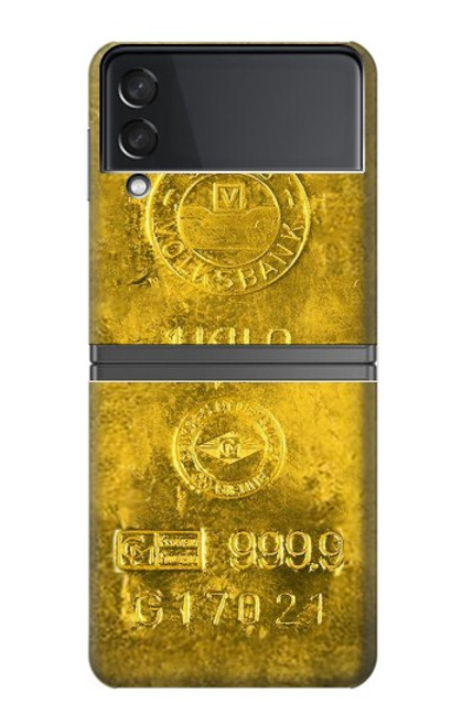 S2618 Un Kilo Lingot d'or Etui Coque Housse pour Samsung Galaxy Z Flip 4