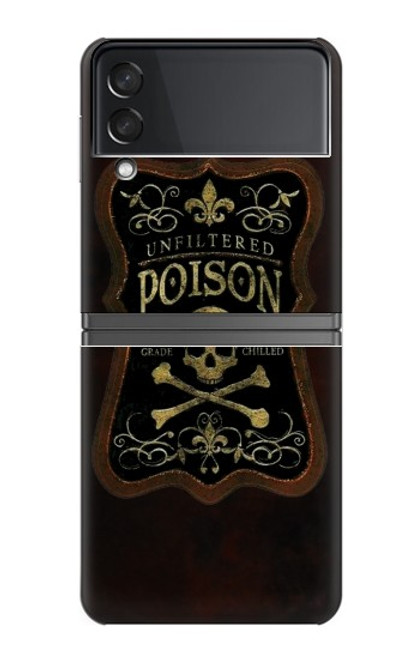 S2649 Poison sans filtre Bouteille en verre Millésime Etui Coque Housse pour Samsung Galaxy Z Flip 4
