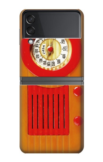 S2780 Radio bakélite orange millésimé Etui Coque Housse pour Samsung Galaxy Z Flip 4