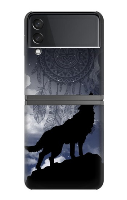 S3011 Dream Catcher Loup Hurlant Etui Coque Housse pour Samsung Galaxy Z Flip 4