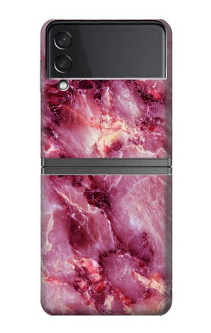 S3052 Rose Marbre Imprimé graphique Etui Coque Housse pour Samsung Galaxy Z Flip 4