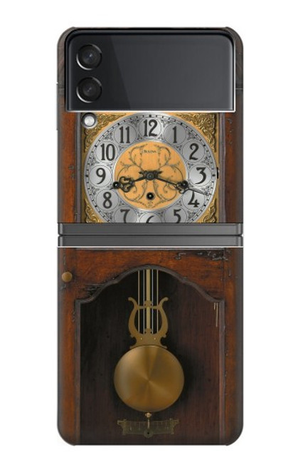 S3173 Grand-père Horloge Antique Horloge murale Etui Coque Housse pour Samsung Galaxy Z Flip 4