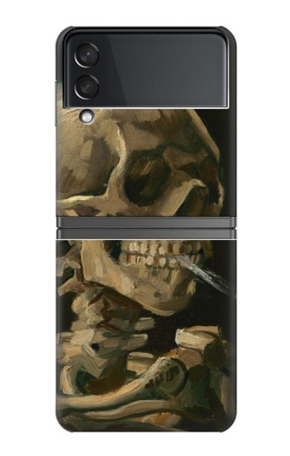 S3358 Vincent Van Gogh Skeleton cigarette Etui Coque Housse pour Samsung Galaxy Z Flip 4