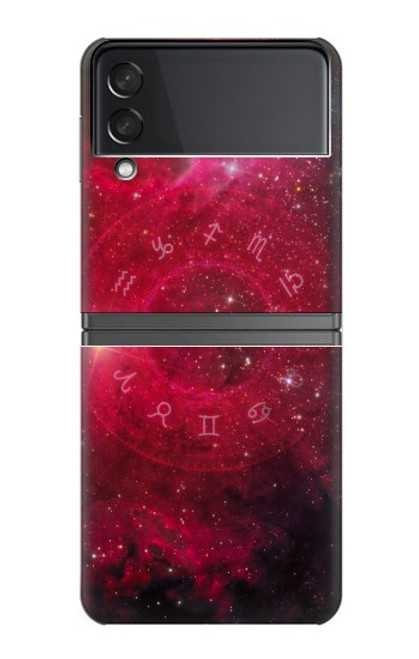 S3368 Zodiaque Rouge Galaxie Etui Coque Housse pour Samsung Galaxy Z Flip 4