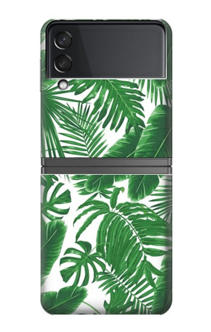 S3457 Papier Palm Monstera Etui Coque Housse pour Samsung Galaxy Z Flip 4