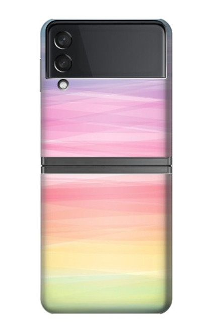 S3507 Coloré Arc-en-ciel pastel Etui Coque Housse pour Samsung Galaxy Z Flip 4