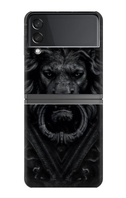 S3619 Lion noir gothique Etui Coque Housse pour Samsung Galaxy Z Flip 4