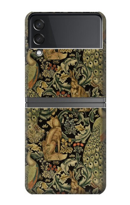 S3661 William Morris Forest Velvet Etui Coque Housse pour Samsung Galaxy Z Flip 4