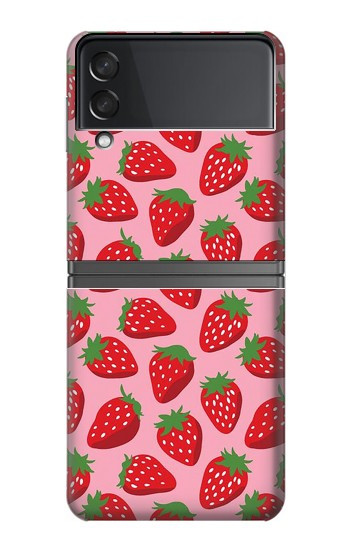 S3719 Modèle de fraise Etui Coque Housse pour Samsung Galaxy Z Flip 4