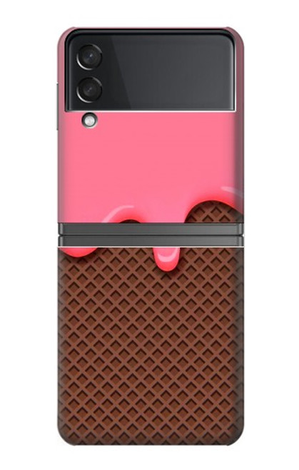 S3754 Cornet de crème glacée à la fraise Etui Coque Housse pour Samsung Galaxy Z Flip 4