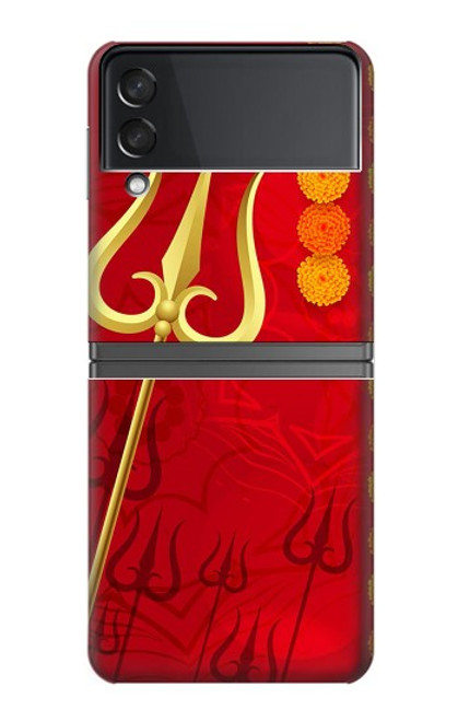 S3788 Shiv Trishul Etui Coque Housse pour Samsung Galaxy Z Flip 4