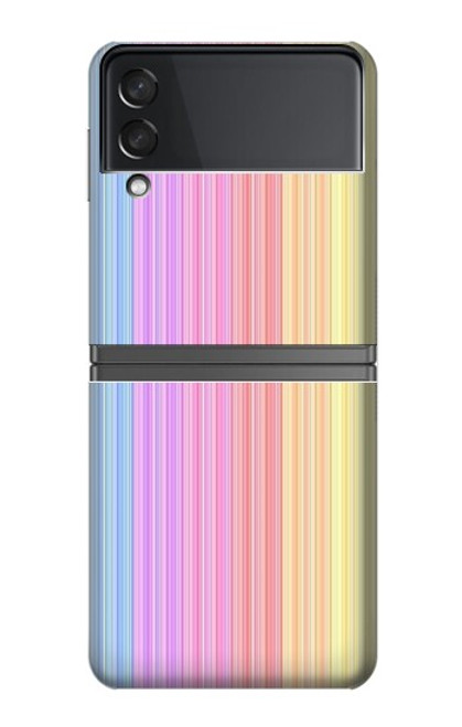 S3849 Couleurs verticales colorées Etui Coque Housse pour Samsung Galaxy Z Flip 4