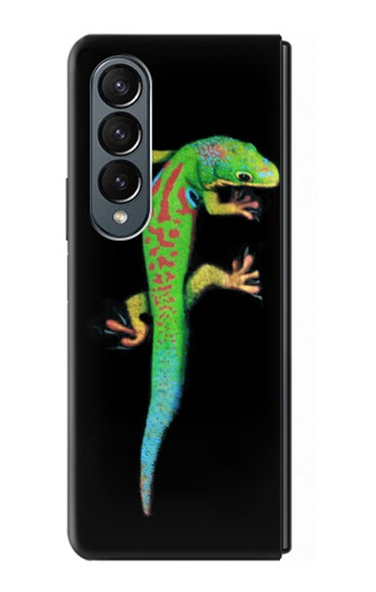 S0125 Vert Gecko Madagascan Etui Coque Housse pour Samsung Galaxy Z Fold 4