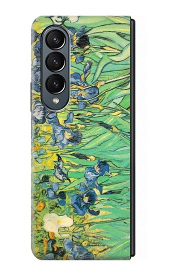 S0210 Van Gogh Irises Etui Coque Housse pour Samsung Galaxy Z Fold 4