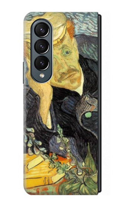 S0212 Van Gogh Portrait du Dr Gachet Etui Coque Housse pour Samsung Galaxy Z Fold 4