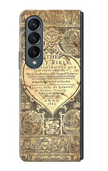 S0330 Bible Etui Coque Housse pour Samsung Galaxy Z Fold 4