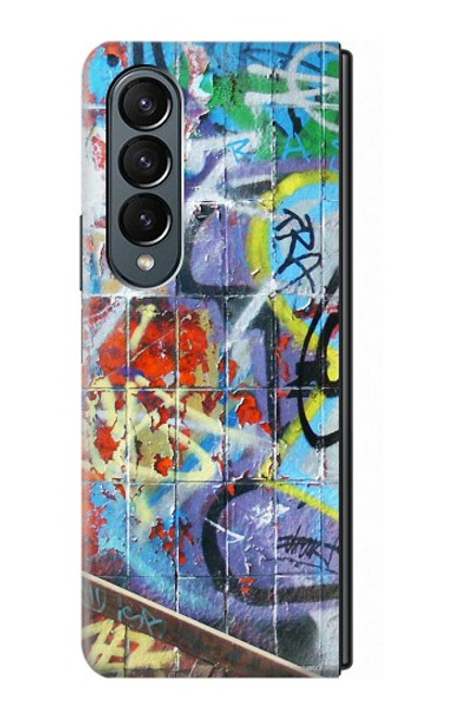 S0588 mur de graffiti Etui Coque Housse pour Samsung Galaxy Z Fold 4