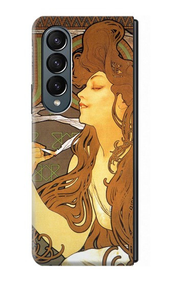 S0969 Alphonse Mucha Job Etui Coque Housse pour Samsung Galaxy Z Fold 4